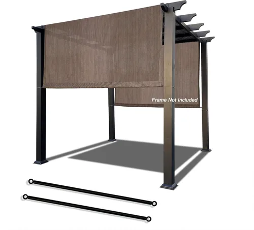 Miniatura 9 de Alion Home Funda universal transpirable para pérgola – Toldo de repuesto para pérgola – Cubierta de parasol ajustable para exteriores con varillas