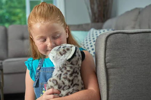 Miniatura 5 de Wild Republic Leopardo de la nieve, Cuddlekins, animal de peluche, 12 pulgadas, regalo para niños, juguete de peluche, relleno es botellas de agua