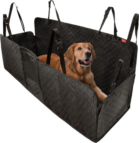 Miniatura 12 de Lusso Gear Funda de asiento de coche para perro, impermeable, antideslizante, protector de asiento trasero de automóvil, funda de asiento trasero