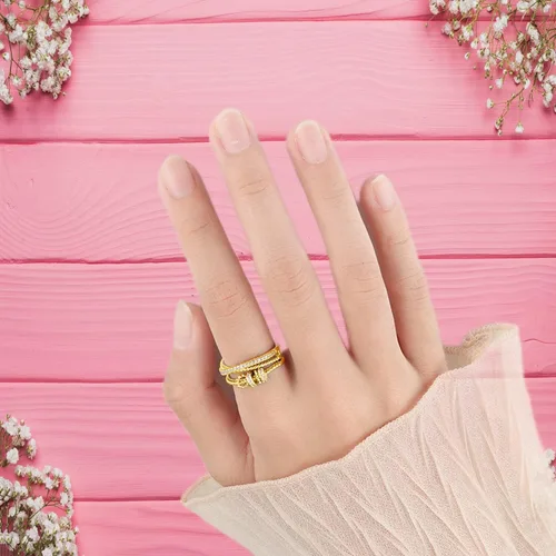 Miniatura 7 de Askljeby Anillo de ansiedad para hija, anillo de oro de 18 quilates para hija de mamá a mi hija, circonita cúbica, ajustable, para el pulgar, alivio