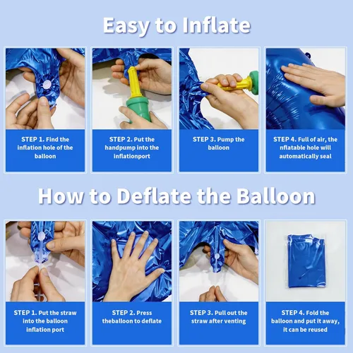Miniatura 3 de Globo gigante de 40 pulgadas azul marino con número, globo de Mylar de helio de color azul oscuro para fiesta de cumpleaños, globo número 3