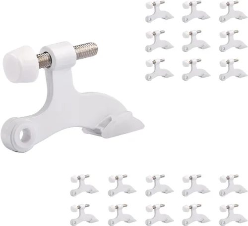 HOMOTEK Paquete de 20 topes de puerta con pasador de bisagra, topes de bisagra para la parte superior de la puerta, tope de puerta ajustable de lujo