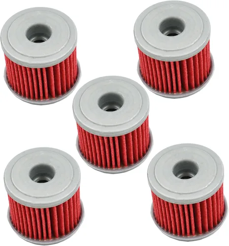 Miniatura 4 de waltyotur 5 filtros de aceite de motocicleta de repuesto para Honda CRF150R CRF150RB CRF 150 250 450 CRF250R CRF250X CRF450R CRF450X TRX450R rojo