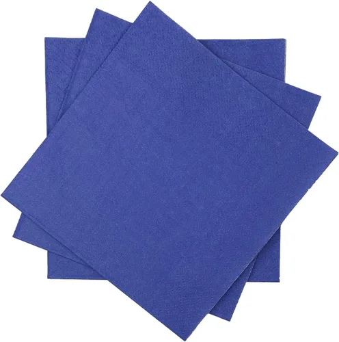 Miniatura 54 de Servilletas de cóctel azules 6 colores 5 * 5 pulgadas servilletas desechables de papel para cóctel, boda, cena, fiesta de cumpleaños, postre, vino