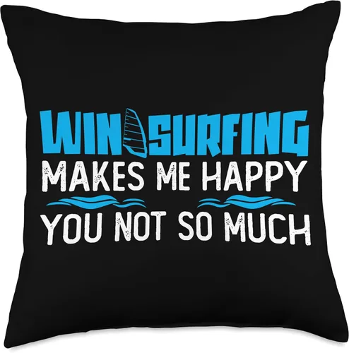 Windsurfer Windsurfing Windsurf Kitesurfing Motifs Joke Surfer Saying Surfing Windsurf - Almohada (18 x 18 pulgadas), multicolor