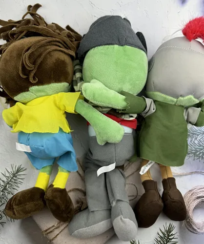 Miniatura 6 de JHESAO Juego de 3 piezas de zombis de peluche de plantas y zombis, capitán zombi, 1 2 muñecos zombies de caballero suave, muñeca de peluche PVZ