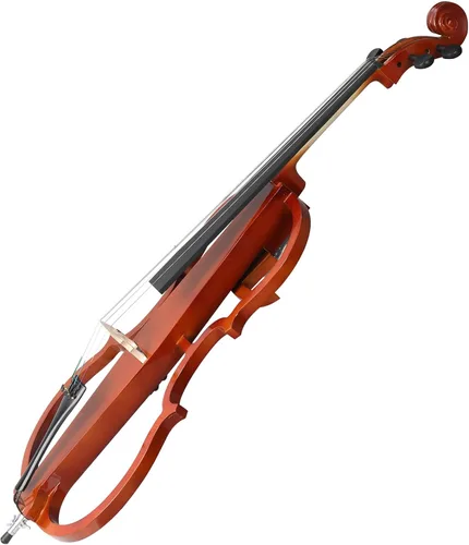 Miniatura 5 de Kit de violonchelo eléctrico 4/4 para adultos, principiantes, juego completo de violonchelo de tamaño completo con bolsa portátil, arco, colofonia