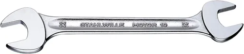 Miniatura 7 de Stahlwille 40032022 Llaves dobles de extremo abierto, motor n.º 10, tamaño 0.787 x 0.866 in, ángulo de desplazamiento de 15 grados, métrico, grado