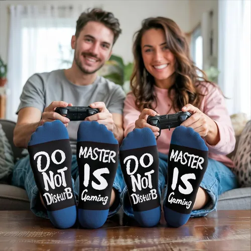 Miniatura 3 de FreeNFond Calcetines de juegos para hombres Calcetines divertidos regalos para jugadores, adolescentes, niños, papá, cumpleaños, regalos