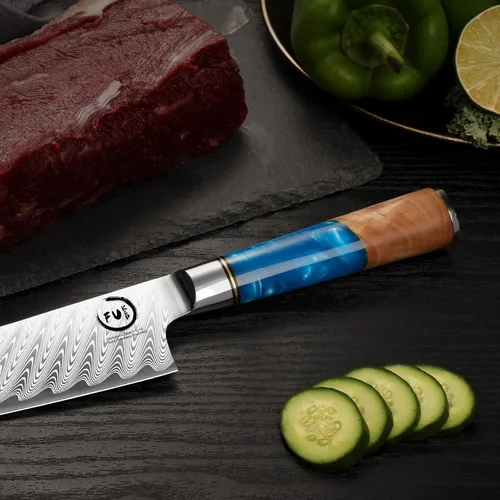 Miniatura 8 de Cuchillo de Chef de 8 Pulgadas, Cuchillo de Chef Damasco Japonés Acero VG10 con Núcleo de 66 Capas Alto Carbono Cuchillo de Chef Profesional Afilado