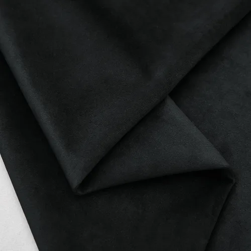 Miniatura 3 de TinaKim Tela de Terciopelo para Tapicería de Sofá, Material para Funda de Almohada y Funda de Silla, Reparación DIY (Negro, 2 Yardas)