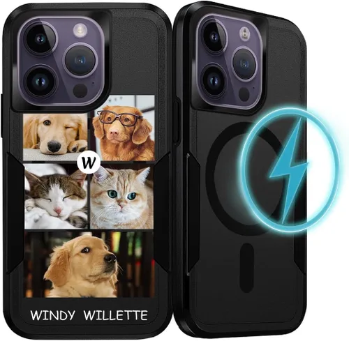 Miniatura 11 de Funda personalizada para teléfono con fotos para iPhone 17 Pro Max Air 16 11 15 14 13 Plus 12 con protección MagSafe personalizada resistente, a
