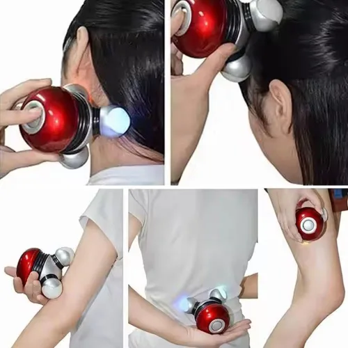Miniatura 7 de Mini masajeador de mano – Potentes vibraciones de masaje para alivio muscular y relajación, masajeador corporal vibratorio portátil con luz LED