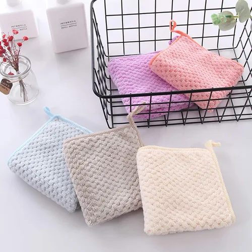 Miniatura 4 de Toallas pequeñas con lazo para colgar, toallas de mano para cocina y baño, superabsorbentes, suaves, lavables a máquina, toalla de secado rápido