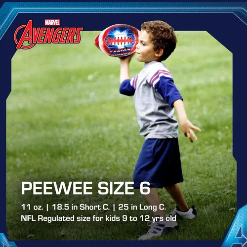 Miniatura 3 de Capelli Sport Marvel Avengers Capitán América - Fútbol juvenil pequeño, pequeño para niños, talla 6, multicolor