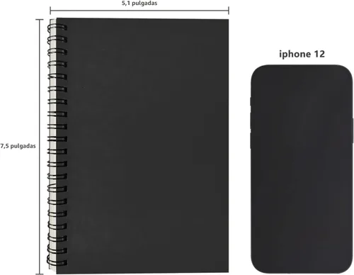 Miniatura 3 de DSTELIN Cuaderno en espiral en blanco, paquete de 3, tapa blanda, libro de bocetos, 100 páginas / 50 hojas, 7.5 pulgadas x 5.1 pulgadas, 100GSM