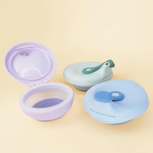 Miniatura 8 de b.box Fill + Feed (Peony), bolsa reutilizable de comida para bebés, para bebés y niños pequeños de 4 meses, bolsa de silicona/nailon, tapa sin BPA