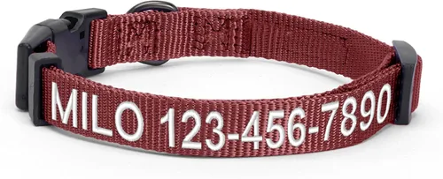 Miniatura 58 de Collar para mascotas Pawtitas, de 6 pies, suave, ajustable, color sólido, de nailon. El collar y arnés a juego para perros y cachorros, se venden