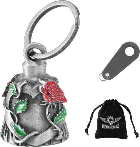 Miniatura 12 de Dream Apparel Campanas de motocicleta para motociclistas, accesorios de campanas pesadas y llavero para la suerte Viaja para vivir
