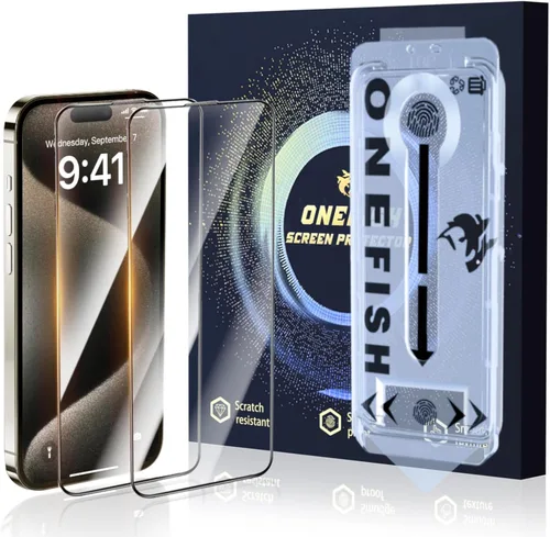 Miniatura 13 de OneFish Protector de pantalla de vidrio templado de borde completo para iPhone 11 Pro/XS/X de 5.8 pulgadas, paquete de 2 refuerzos de bordes, HD