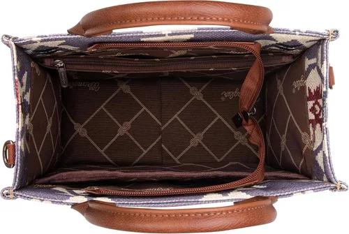 Miniatura 4 de Wrangler - Cartera para tarjetas de crédito para mujer, estilo bohemio, azteca, con bolsillo con cremallera