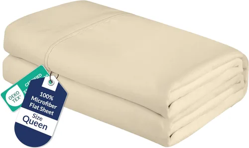 Miniatura 79 de Royale Linens Sábana Plana King – Sábanas Planas de Microfibra Cepillada Ultra Suave 1800 Solamente – Sin Arrugas y Resistente a las Manchas – Gris
