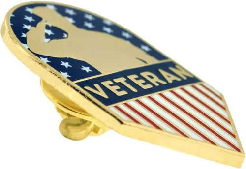 Miniatura 24 de PinMart Pin de veterano – Pin patriótico americano de solapa o sombrero – Orgulloso de ser retirado ejército, marina, fuerza aérea o cuerpo