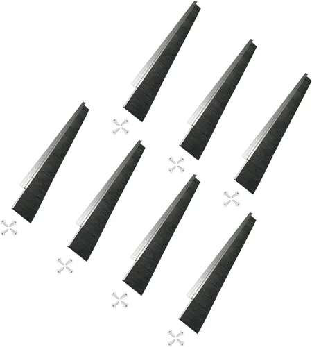 7 juegos x 39.37 pulgadas de cepillo de puerta de pelo neto de 2.5 pulgadas de ancho, sello de barrido de cepillo de puerta enrollable para garaje,