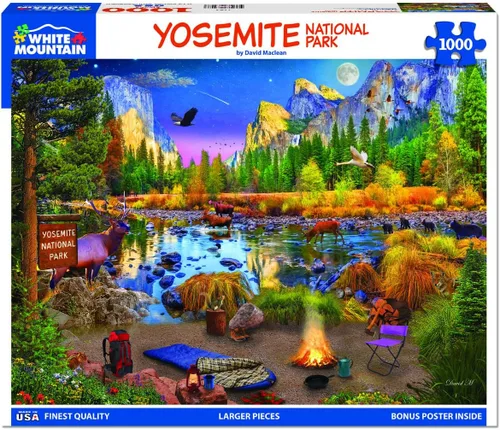 Miniatura 2 de White Mountain Yosemite - Rompecabezas de 1000 piezas para el parque nacional, escena de otoño y otoño, piezas grandes, regalo para adultos