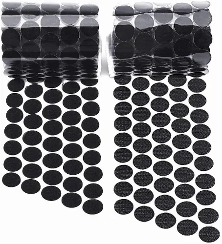 Miniatura 11 de 400 piezas (200 pares de juegos) gancho trasero adhesivo de 0.59 pulgadas de diámetro, cintas autoadhesivas de puntos para manualidades, oficina