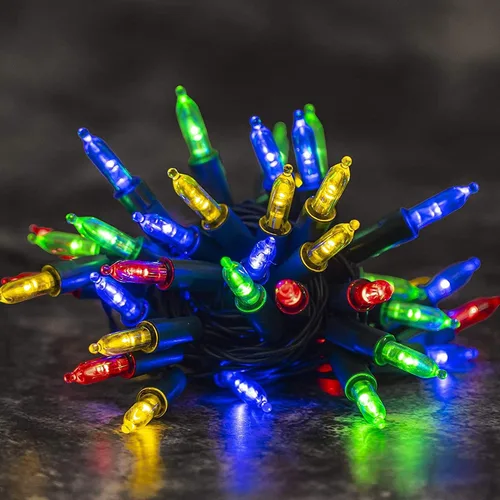 Miniatura 7 de FUNPENY - Cadenas de luces de Navidad multicolores, paquete de 4, total 64 pies, 200 luces LED, tira de luces mini operadas con batería con 8 modos