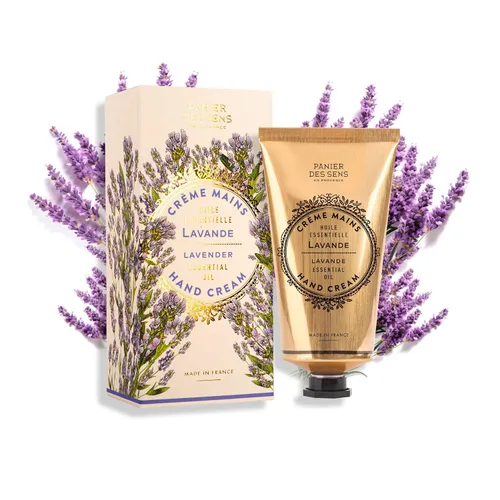 Panier Des Sens Crema de manos de lavanda - Crema nutritiva de manteca de karité para manos secas y agrietadas con 97% de ingredientes naturales -