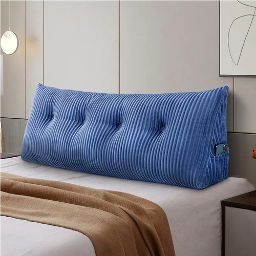 Miniatura 14 de Almohada Grande para Cabecero Almohada de Cuña para Cabecero Almohada de Descanso para Cama Almohada de Lectura Refuerzo Almohada Triangular