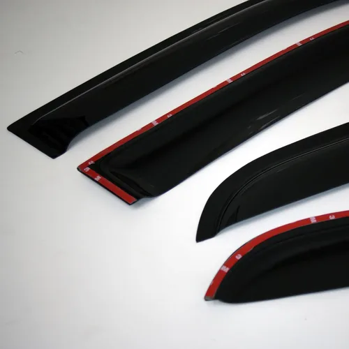Miniatura 7 de Protectores de lluvia para ventana de automóvil compatibles con Chevrolet Spark 2013-2015 Tape-On Protectores de lluvia Deflectores de ventana
