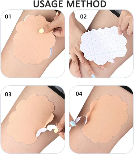 Miniatura 7 de Calcomanías antirozaduras para el interior del muslo, 20 almohadillas elásticas ultrafinas antifricción para muslos, parches desechables