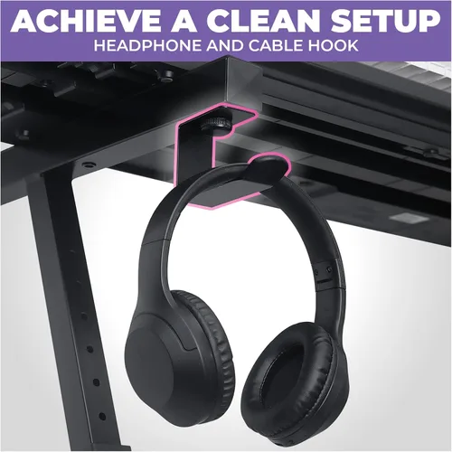 Miniatura 5 de Liquid Stands - Soporte para teclado con ruedas – Estilo Z ajustable y portátil, profesional, soporte resistente para piano digital en negro – Para