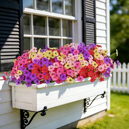 Miniatura 53 de AmyHomie 16 paquetes de flores artificiales de eucalipto negro para exteriores, resistentes a los rayos UV, flores sintéticas que no se decoloran
