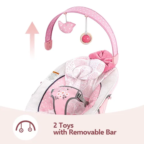 Miniatura 5 de Gorila para bebé, portátil para bebés, ajustable y plegable, asiento para bebé de 0 a 6 meses, 6 a 20 libras, uso en interiores y exteriores Bouncer