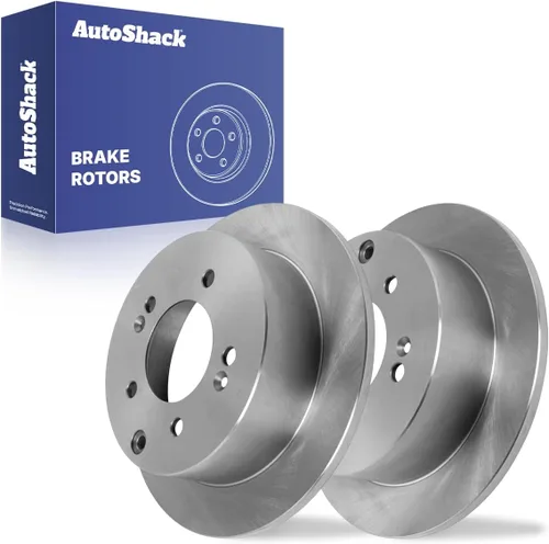 Miniatura 9 de AutoShack 10.31" (262 mm) Rotores de Freno Traseros Sólidos Recubiertos de Reemplazo para 2010-2013 Kia Soul 2010-2013 Kia Forte Juego de 2 Piezas