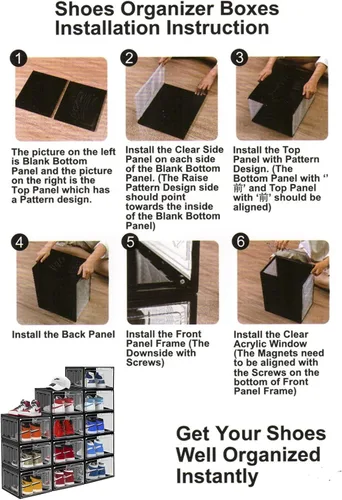 Miniatura 7 de Cajas de zapatos para zapatos, organizador de zapatos para armario, cajas de almacenamiento de zapatos, cajas de zapatos transparentes, cajas