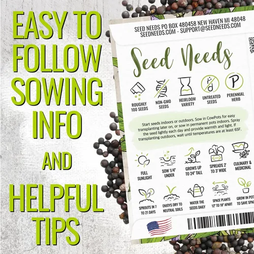 Miniatura 4 de Seed Needs Semillas de salvia para plantar hierbas de hoja ancha, semillas de hierbas culinarias sin OMG y sin tratar para plantar un jardín