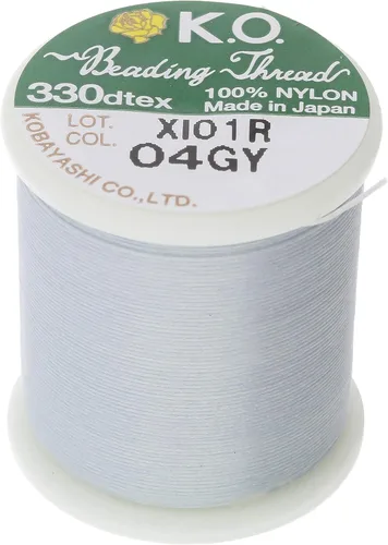 Miniatura 9 de Hilo de nailon para cuentas KO, color blanco, japonés encerado al 100%, 330TEX, resistente a enredos, carrete de 50 m / 55 yardas, para proyectos