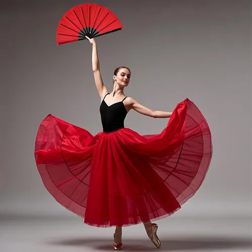 Miniatura 27 de Nydotd Paquete de 1 abanico grande de mano plegables de nailon plegable con funda de soporte para hombres y mujeres, línea de actuación, danza, kung