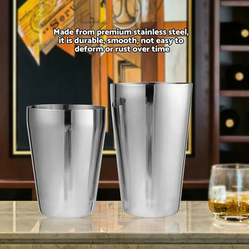 Miniatura 7 de Cocktail Shaker Set Bar Cocktail Tools for Mixed Drink, Stainless Steel Cocktail Shaker Set Bartender Kit(600/450ml)