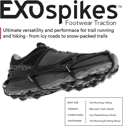 Miniatura 2 de Kahtoola EXOspikes - Calzado de tracción para senderismo y correr de invierno en nieve, hielo y terreno rocoso