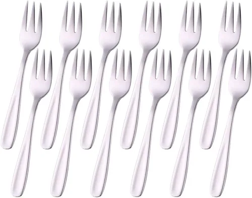 Miniatura 32 de Baikai - Juego de 12 tenedores para aperitivos, de acero inoxidable 18/10, con acabado de acero inoxidable, para cóctel, mini ensalada y fruta, 5.5