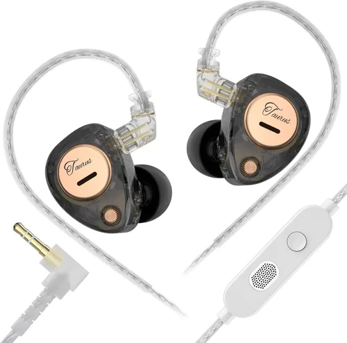 Miniatura 10 de KZ Taurus - Monitor de oído, estructura horizontal 2DD KZ IEMS, auriculares para juegos con cable desmontable para cantantes, músicos, jugadores