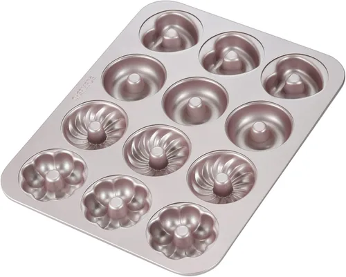 Miniatura 15 de CHEFMADE Molde de donas para tartas, 12 cavidades antiadherentes en forma de oso para hornear al horno (dorado champán)