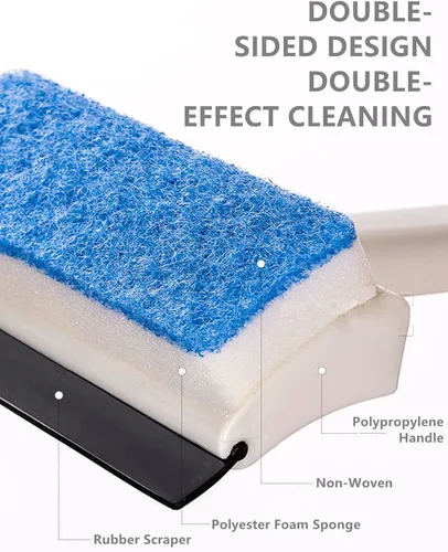 Miniatura 4 de Xicennego Cepillo multifuncional de limpieza de esponja de vidrio de doble cara, cepillo de limpieza de azulejos de vidrio, escobilla de baño