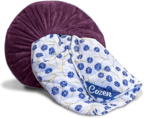 Flippy Cozen - Cojín de forro polar portátil 2 en 1 para adultos, solución versátil de comodidad para el hogar y compañero de viaje, compacto, Rojo